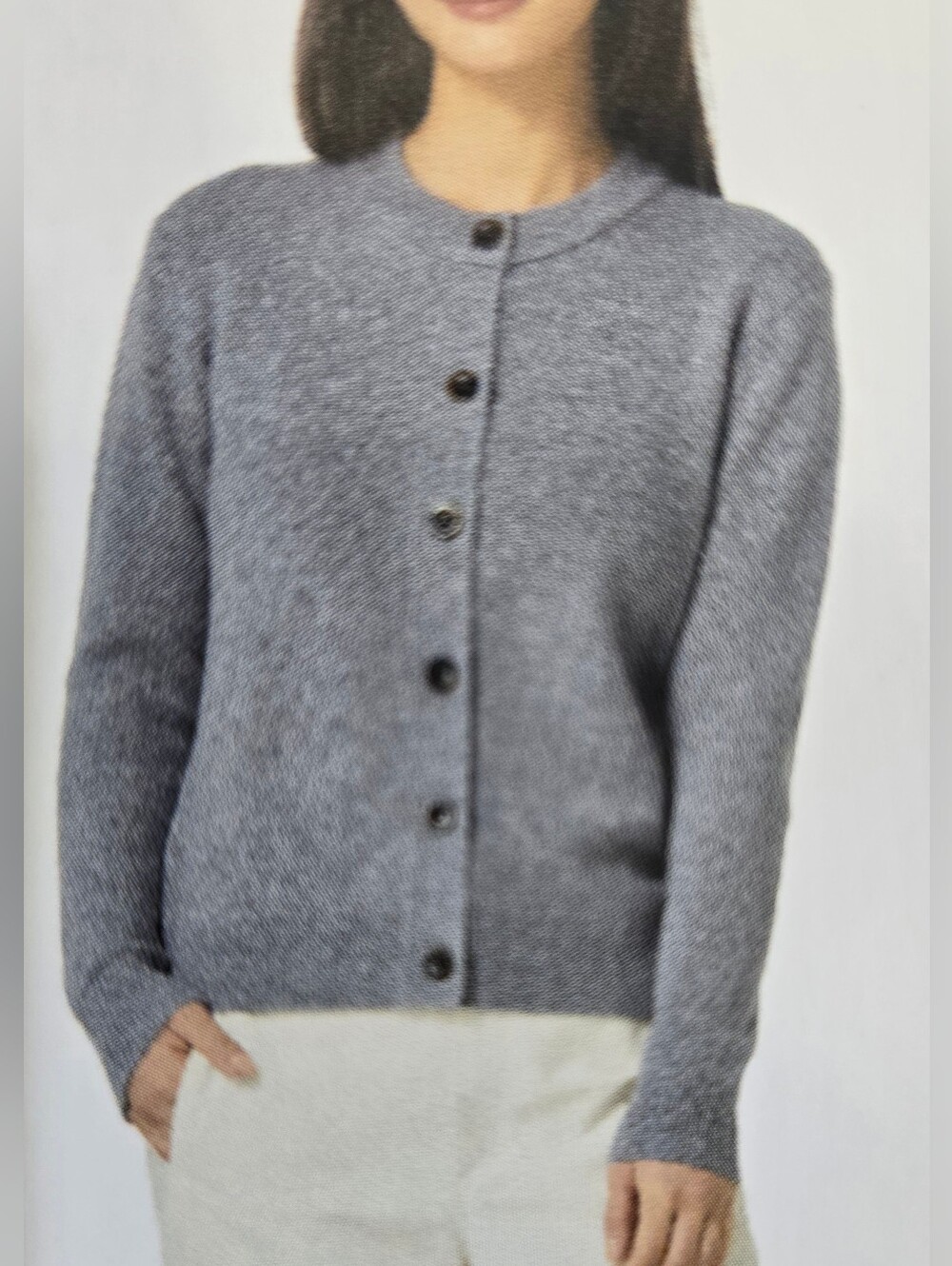 Lydiavine Costco Women's Small Gray 100% Cashmere Cardigan Sweater New Tags